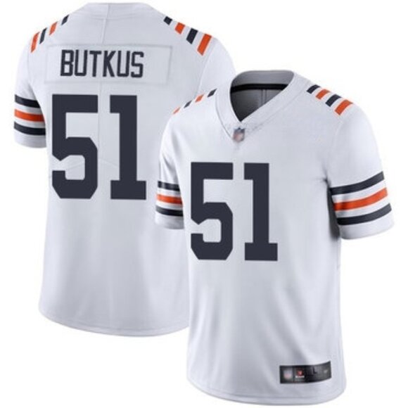 Mens Youths Dick Butkus White Stitched Jersey Vapor